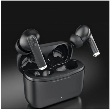 Black Lanxun Bluetooth 5.3 in-ear headphones with sleek design, wireless earbuds from Mead's Supply & Equipment Outfitters.