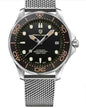 Mead's Supply & Equipment Outfitters men's waterproof Chrono Edge luminous watch with leather and steel strap options, 100M water resistant.