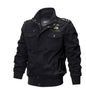 Men's Tactical Flight Army Jacket by Mead's Supply & Equipment, military bomber style with cotton construction, available in plus sizes.
