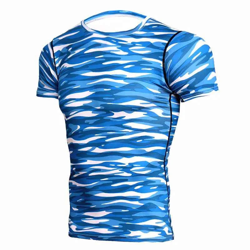 Men's quick-dry camouflage short sleeve T-shirt by Mead's Supply & Equipment Outfitters, athletic outdoor sports tee in black.