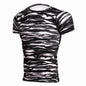 Men's black quick-dry camouflage short sleeve T-shirt by Mead's Supply & Equipment Outfitters, designed for athletic outdoor wear.