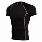 Men's black quick-dry camouflage short sleeve T-shirt by Mead's Supply & Equipment Outfitters, designed for athletic outdoor wear.