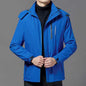 Black men's thickened windproof and warm coat by Mead's Supply & Equipment Outfitters, shown in size 2XL, with quilted design and high collar.