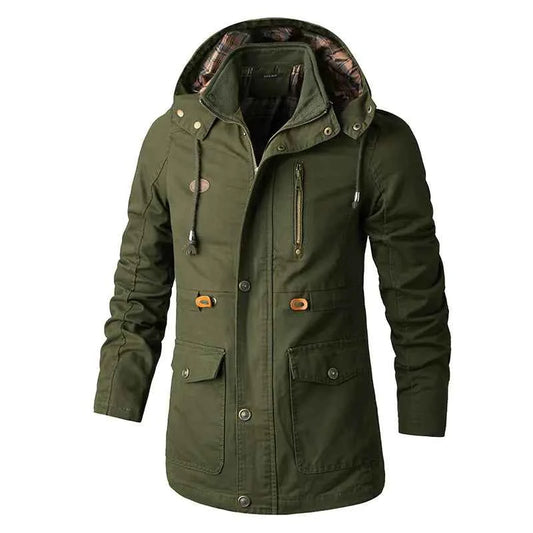 Men's plus size black hooded windbreaker jacket by Mead's Supply & Equipment Outfitters, lightweight outdoor wind jacket with extended sizes.