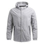 Men's outdoor waterproof jacket by Mead's Supply & Equipment Outfitters, windproof and rainproof for all-weather hiking protection.