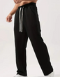 Men's black athletic joggers with side stripe from Mead's Supply & Equipment Outfitters, featuring a comfortable fit and sporty style.