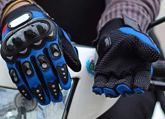 Black men's cycling gloves from Mead's Supply & Equipment Outfitters, designed for motorcycle protection and outdoor riding.