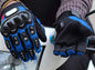 Black men's cycling gloves from Mead's Supply & Equipment Outfitters, designed for motorcycle protection and outdoor riding.