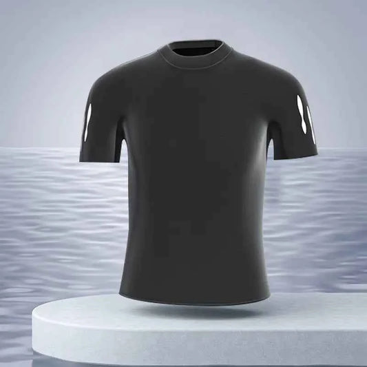 Men's black quick-dry swim trunks from Mead's Supply & Equipment Outfitters, featuring a stylish stroke design, suitable for swimming and spa.