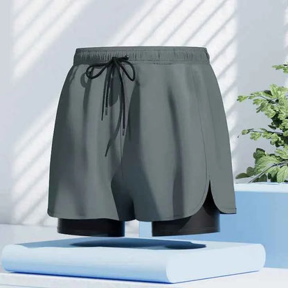 Men's black quick-dry swim trunks from Mead's Supply & Equipment Outfitters, featuring a stylish stroke design, size 2XL, ideal for beach and spa.