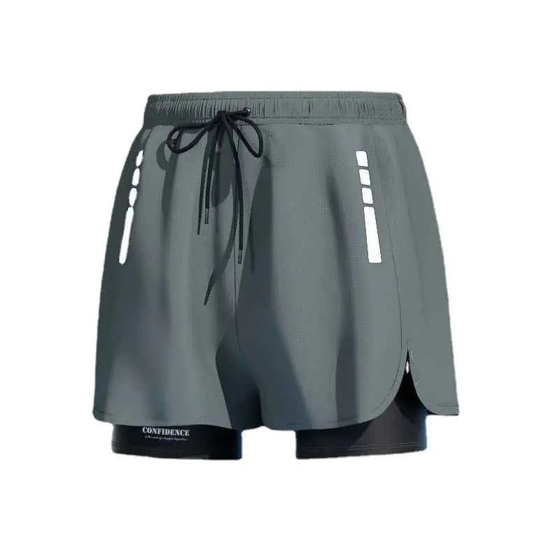 Men's black quick-dry swim trunks from Mead's Supply & Equipment Outfitters, featuring a bold stroke design, ideal for swimming and beach outings.
