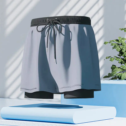 Men's black quick-dry swim trunks from Mead's Supply & Equipment Outfitters, designed for swimming and beach outings.