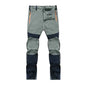 Men's windproof climbing pants by Mead's Supply & Equipment Outfitters, blue, breathable moisture-wicking outdoor trousers for hiking and trekking.
