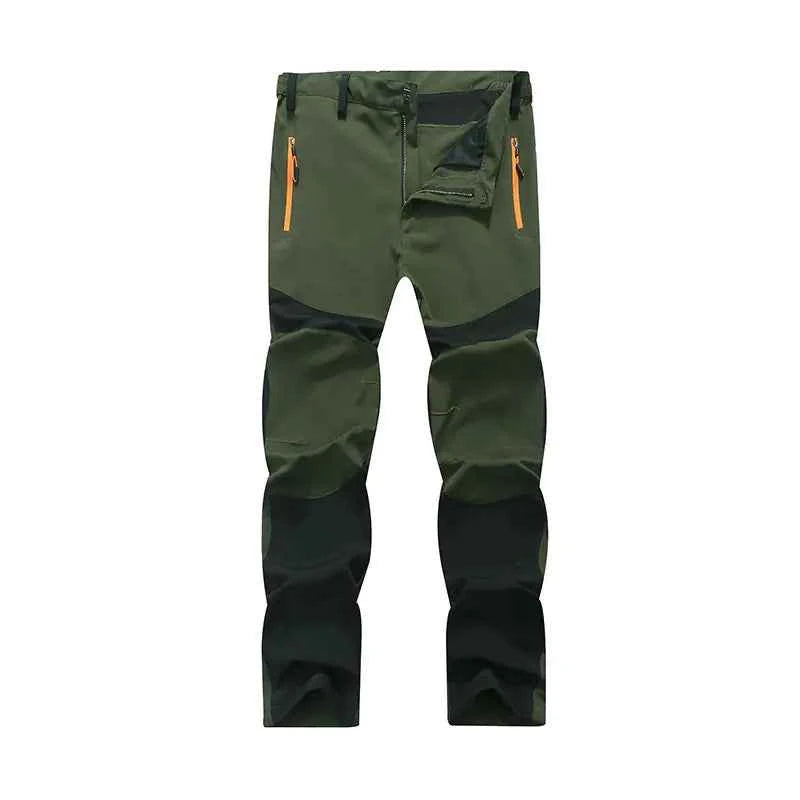 Men's windproof climbing pants by Mead's Supply & Equipment Outfitters, blue, breathable, moisture-wicking outdoor trousers for hiking and trekking.