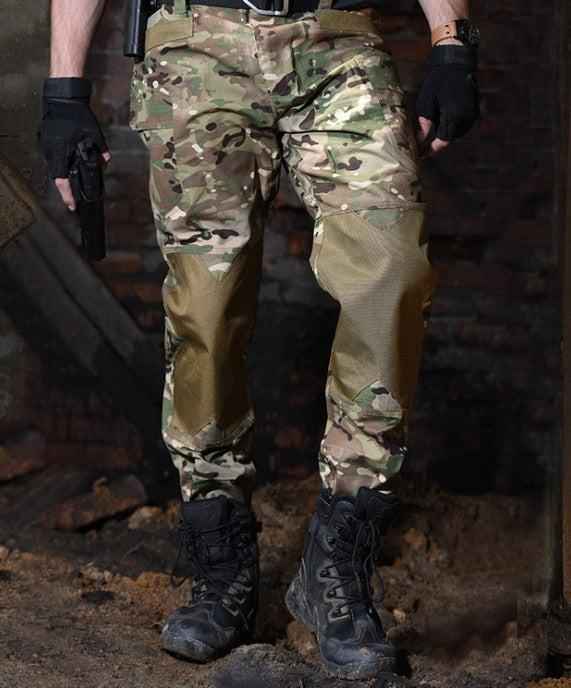 Quartermaster Camouflage Tactical Pants by Mead's Supply & Equipment, quick-drying, wear-resistant outdoor hiking pants for men.