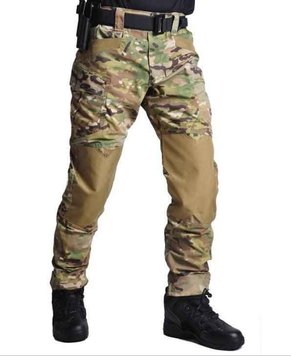 Quartermaster camouflage tactical pants for men by Mead's Supply, quick-drying, wear-resistant outdoor hiking pants in 3XL size.