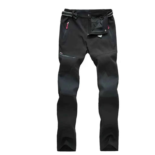 Unisex waterproof hiking pants made of breathable polyester by Mead's Supply & Equipment Outfitters, suitable for outdoor adventures.
