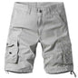 Men's camouflage multi-pocket loose work shorts by Mead's Supply & Equipment Outfitters, with lake blue color and multiple functional pockets.