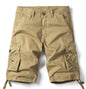 Men's camouflage multi-pocket loose work shorts by Mead's Supply & Equipment Outfitters, featuring multiple pockets and relaxed fit.