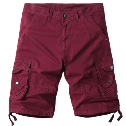 Men's camouflage multi-pocket loose work shorts by Mead's Supply & Equipment Outfitters, featuring durable fabric and multiple storage pockets.