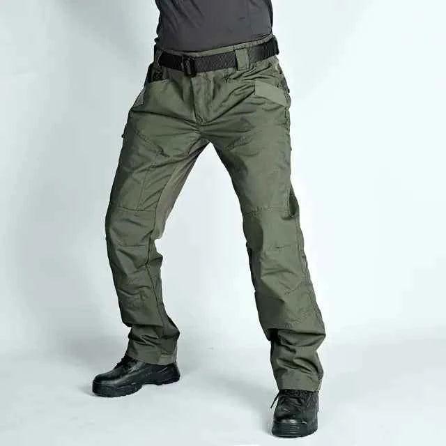 Green men's tactical cargo pants by Mead's Supply & Equipment Outfitters, designed for outdoor combat and spring-autumn wear.