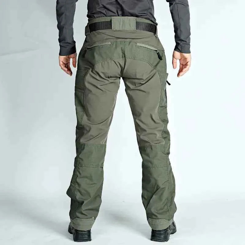 Men's green tactical cargo pants by Mead's Supply & Equipment Outfitters, suitable for spring and autumn outdoor activities.