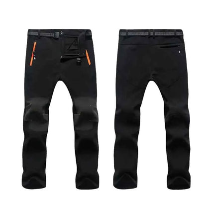 Army green men's outdoor hiking pants by Mead's Supply & Equipment Outfitters, unisex cotton trekking pants with multiple pockets.