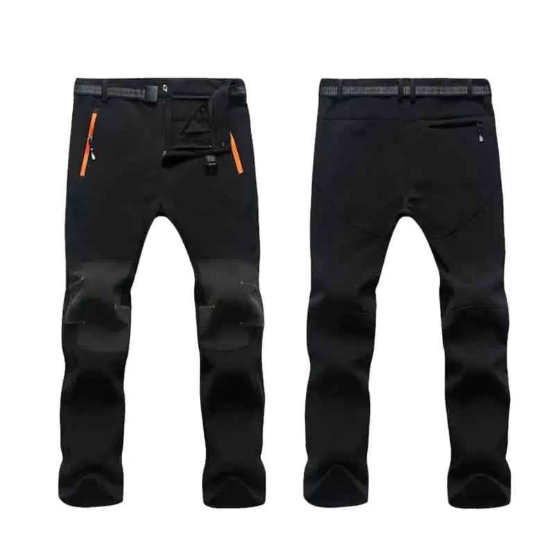 Army green men's outdoor hiking pants by Mead's Supply & Equipment Outfitters, unisex cotton trekking pants with multiple pockets.