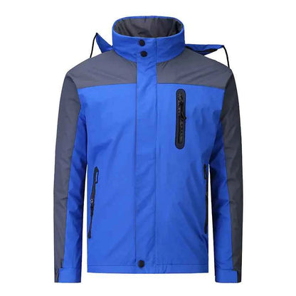Unisex hooded winter mountain jacket for couples' climbing and skiing, outdoor coat by Mead's Supply & Equipment Outfitters.