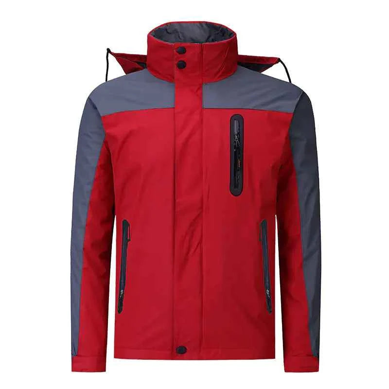 Unisex hooded winter mountain jacket for couples' climbing and skiing, made by Mead's Supply & Equipment Outfitters.