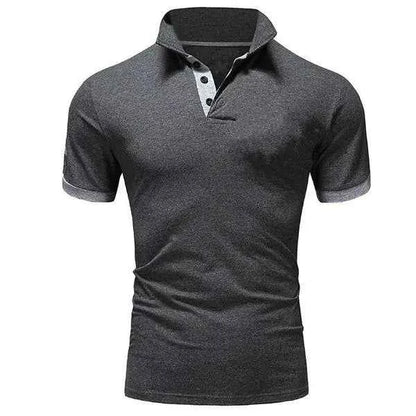 Men's casual cotton polo shirt by Mead's Supply & Equipment Outfitters, slim fit short sleeve shirt in white, plus size available.