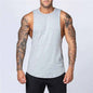 Men's loose cotton sleeveless singlet in white, made by Mead's Supply & Equipment Outfitters, casual men's clothing for comfort.