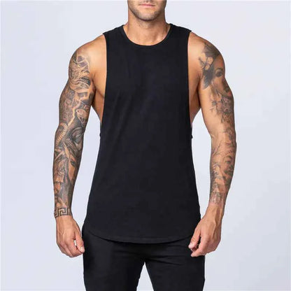 White men's loose cotton sleeveless singlet from Mead's Supply & Equipment Outfitters, ideal for casual or working wear.