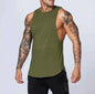 White men's loose cotton sleeveless singlet from Mead's Supply & Equipment Outfitters, casual sleeveless men's clothing.