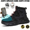 Men's High-Top Safety Shoes - Steel Toe Work Boots with Ankle Support
