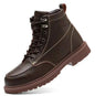 Black men's steel toe safety shoes by Mead's Supply & Equipment Outfitters featuring anti-smash and puncture-resistant design.