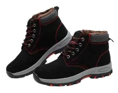 Men's blue lightweight breathable steel toe safety work shoes by Mead's Supply & Equipment Outfitters, designed for protective footwear.