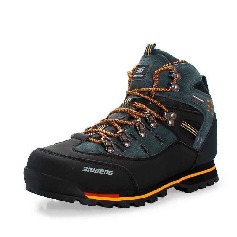 Men's waterproof hiking shoes by Mead's Supply, lightweight trail footwear with durable rubber soles for outdoor sports.