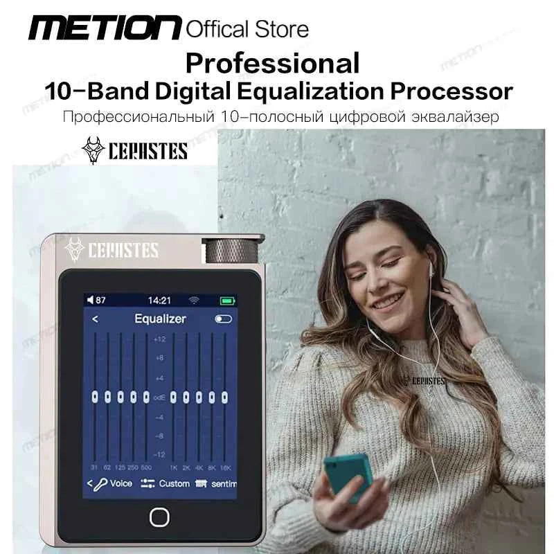 Mead's Supply & Equipment Outfitters HiFi lossless MP3 player with Bluetooth 5.0, 2.8-inch screen, 16GB storage, and portable design.