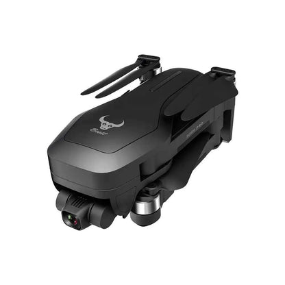 Mead's Supply SG906 PRO foldable GPS drone with 4K gimbal camera, laser obstacle avoidance, and storage bag in outdoor electronics kit.