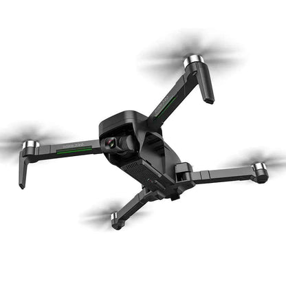 Mead's Supply SG906 Pro foldable GPS drone with 4K gimbal camera, obstacle avoidance, and storage bag for outdoor photography.