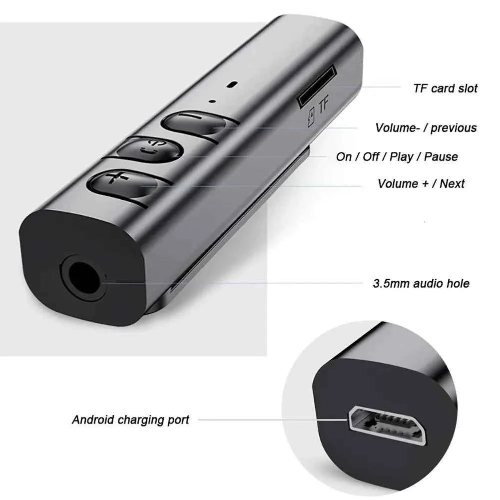 Mini Lavalier Bluetooth MP3 player by Mead's Supply & Equipment Outfitters, compact outdoor electronics with HiFi sound, card slot, and AUX output.