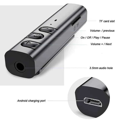Mini Lavalier Bluetooth MP3 player by Mead's Supply & Equipment Outfitters, compact outdoor electronics with HiFi sound, card slot, and AUX output.
