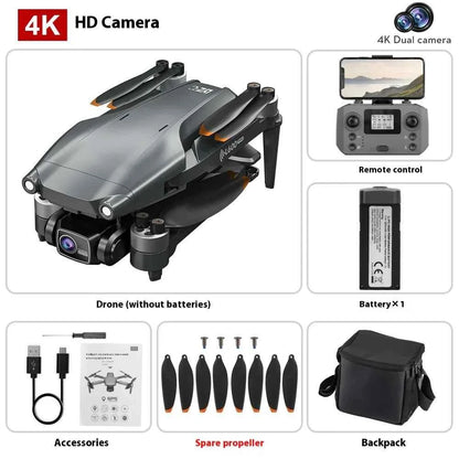 Mead's Supply L600 PRO MAX drone with 4K HD camera, GPS, smart return, and laser obstacle avoidance for aerial photography.