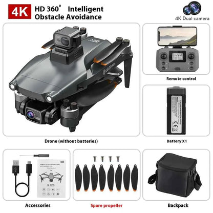Mead's Supply L600 PRO MAX drone with 4K HD camera, GPS, smart return, and laser obstacle avoidance for aerial photography.