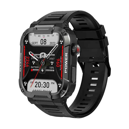 Mead's Supply & Equipment MK66 Smart Waterproof Watch with 1.85" HD display, rugged triple-proof design, Bluetooth calling, outdoor electronics