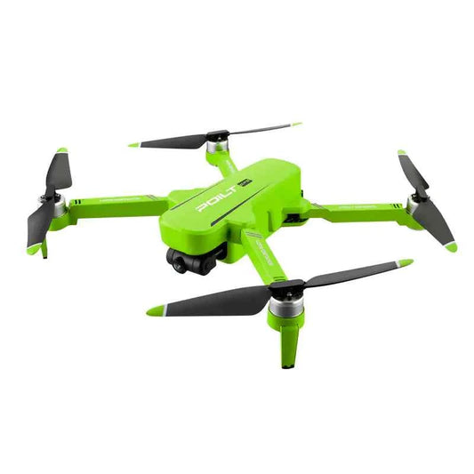 JJRC GPS drone with 6K dual HD camera, 3-axis gimbal, brushless motor, in green, shown outdoors with extended flight time.