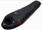 Yellow Mead's Supply & Equipment Outfitters mummy goose down sleeping bag, insulated sleeping bag for outdoor camping.