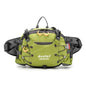 Black Deuter cycling sports waist bag with 10-inch multi-pocket design, ideal for running and outdoor activities, unisex accessory.