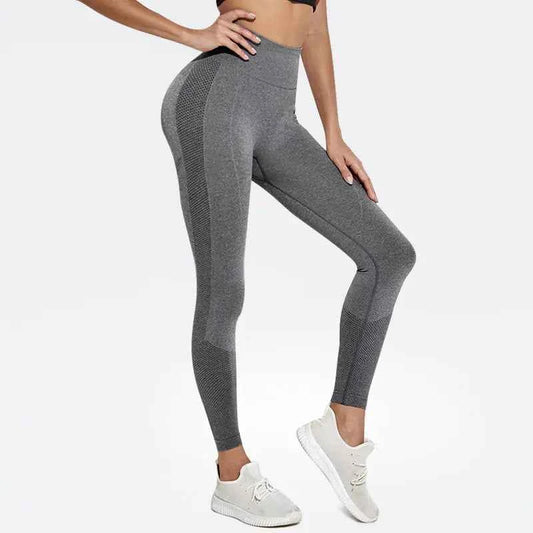 Black high waist women's yoga pants by Mead's Supply & Equipment Outfitters, featuring a thin feel, hip lifting, and quick-dry fabric.
